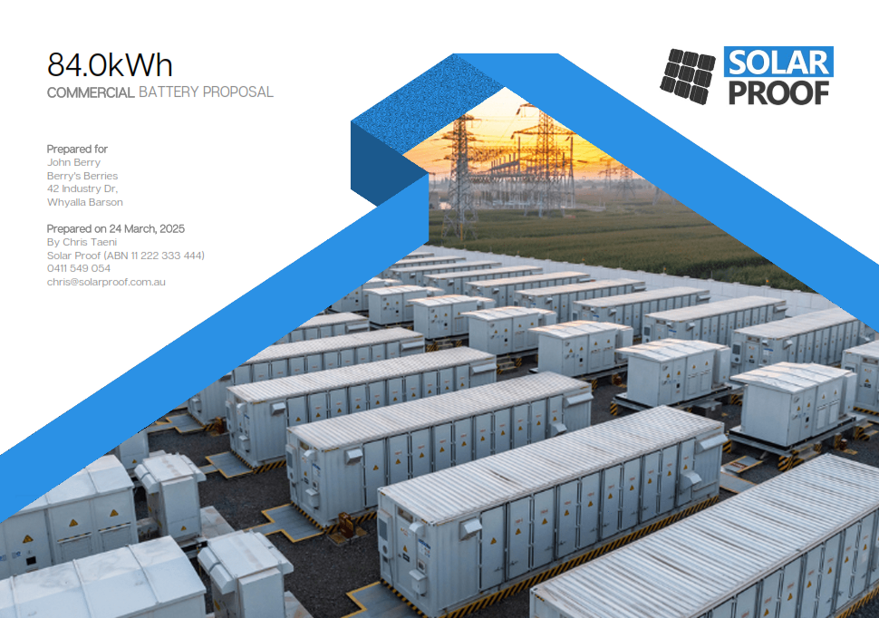 Commercial Battery Template — Solar Proof template